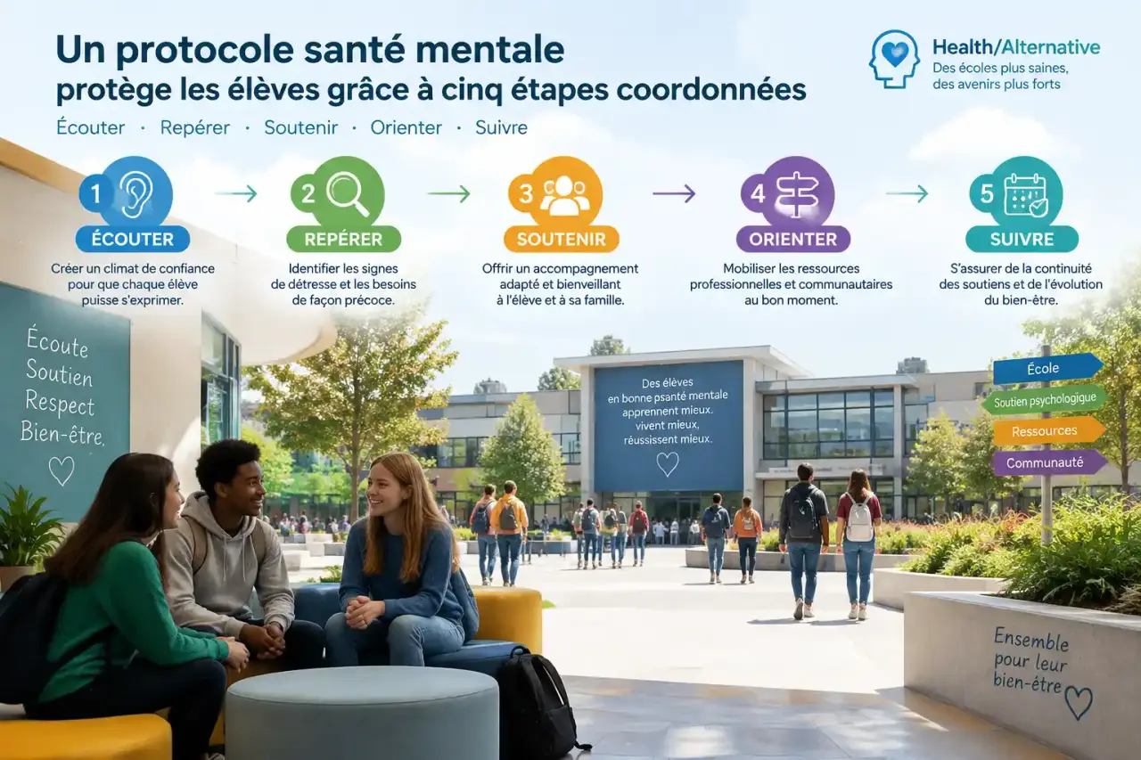 Un protocole santé mentale protège les élèves grâce à cinq étapes coordonnées