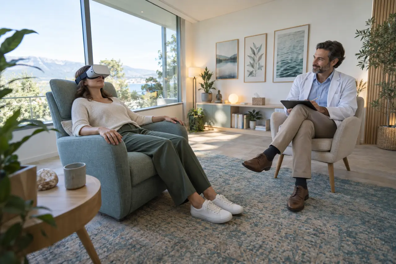 Casque de réalité virtuelle pour l’hypnose : soulager l’anxiété sans remplacer le soignant